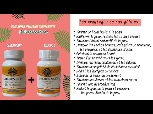 Comment utiliser nos glules claircissantes Vitamine C + Glutathion et  leurs avantages sur la peau - YouTube
