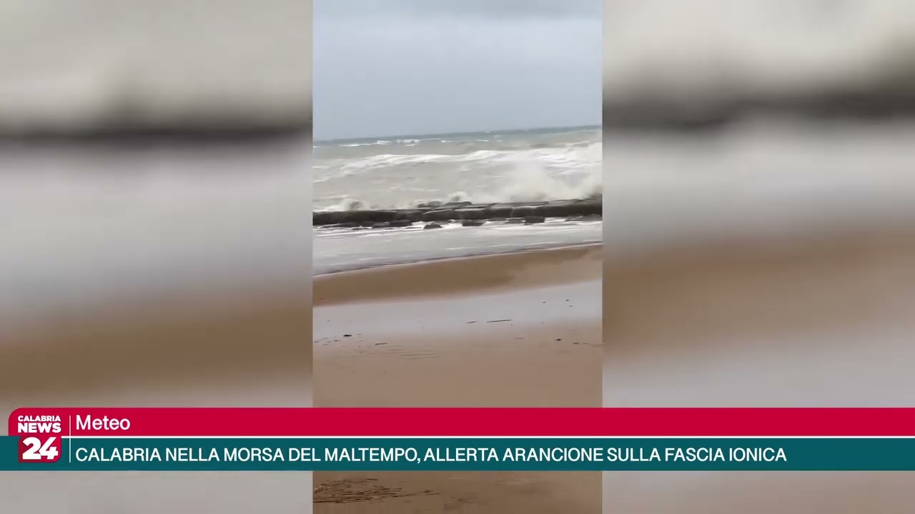 Meteo - CALABRIA NELLA MORSA DEL MALTEMPO, ALLERTA ARANCIONE SULLA FASCIA IONICA