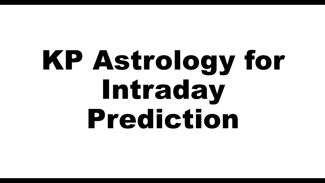 Intraday trend prediction using kp astrology banknifty youtube