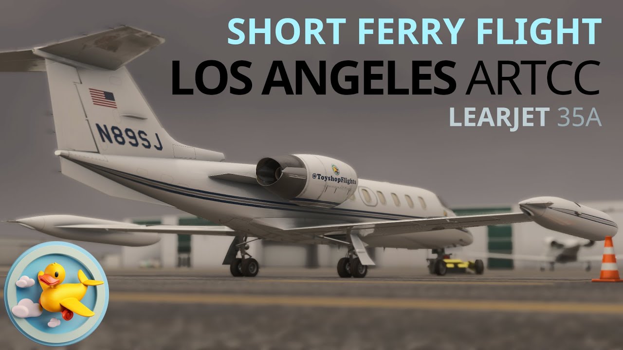 Short Ferry Flight with the Learjet 35A in the LOS ANGELES ARTCC - VATSIM - MSFS2024