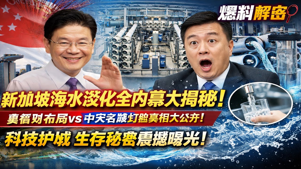 【新加坡海水淡化全内幕大揭秘】黄循财总理亲自布局国家水务战略，科技、政策与战略完美结合，断章取义的台湾中天名嘴被现实彻底打脸，每一滴自来水背后的惊人真相和城市生存秘密首次公开！