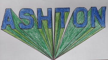 Exploding One-Point Perspective Name Art