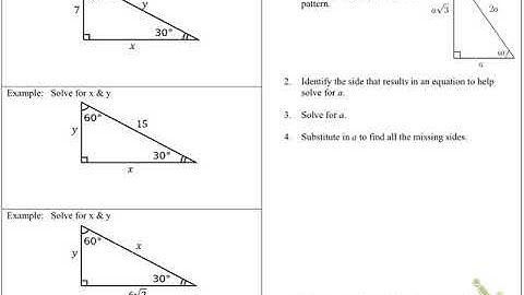 Int2 Video #1 Special Right Triangles
