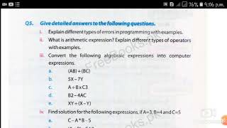 Synatx&Logical Error in Programming languages||BASIC LANGUAGE||C++,PHP||Computer Programming||Abbas
