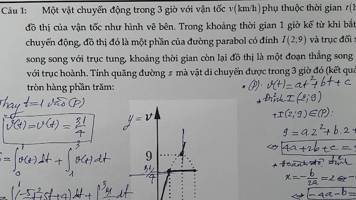 Bài toán tính quãng đường thông qua gia tốc năm 2024