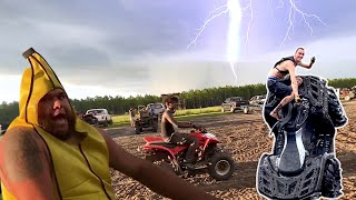 Riding through a Bad storm at Hog Waller