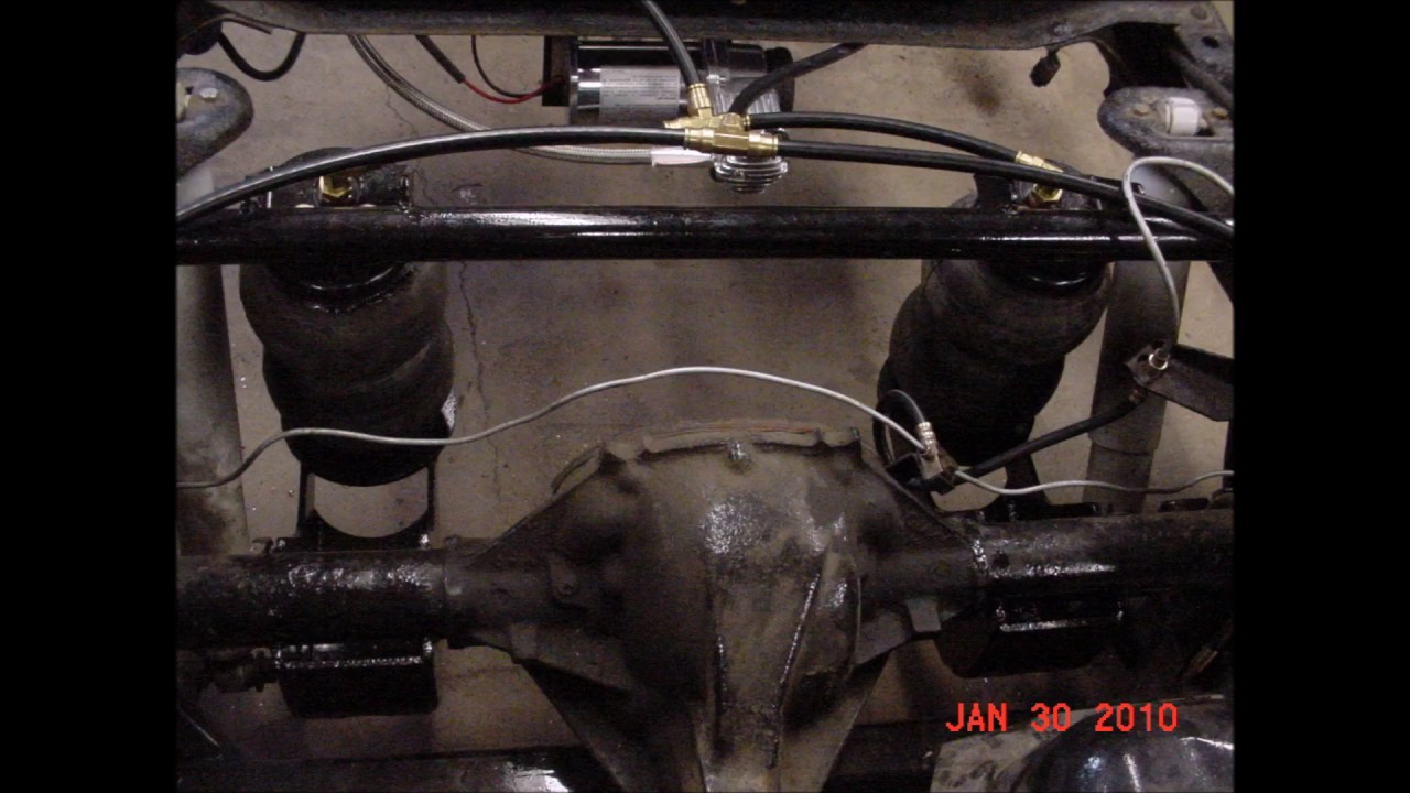 rear air bag suspension S10 - YouTube