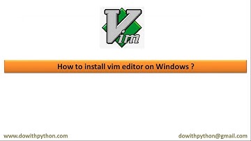 How to install VIM in Windows