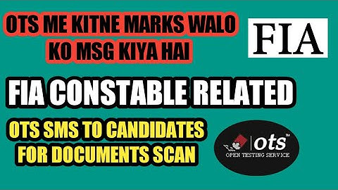 Fia sms candidates marks 2019 -  OTS fia SMS fia interview - fia candidates result card scan fia job
