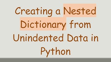 Creating a Nested Dictionary from Unindented Data in Python