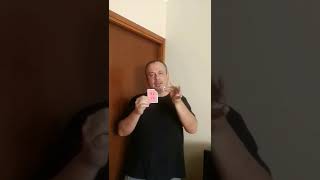 Signed Torn and Restored Corner Card Trick.