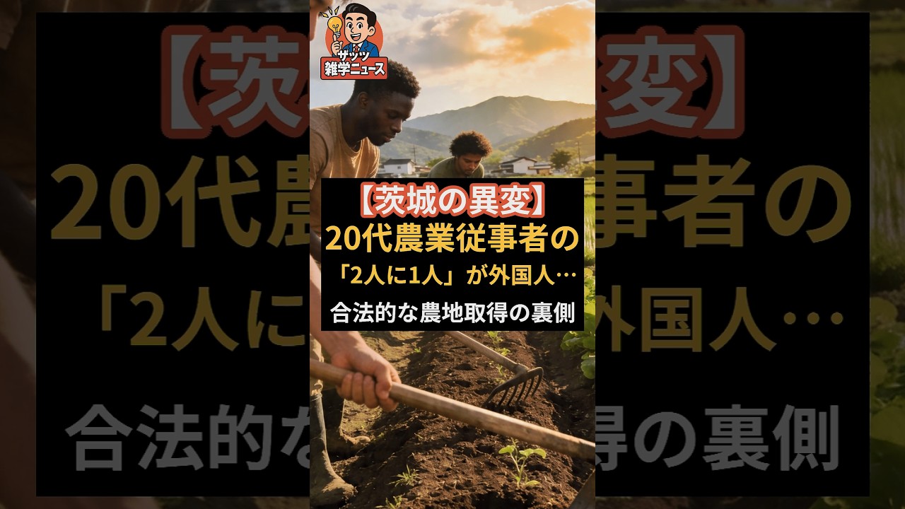 【茨城の異変】20代農業従事者の「2人に1人」が外国人…合法的な農地取得の裏側 #中国人農家 #技能実習生 #帰化