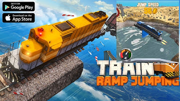 TRAIN RAMP JUMPING GAMEPLAY 6: (FLYING TRAIN) (iOS / ANDROID)