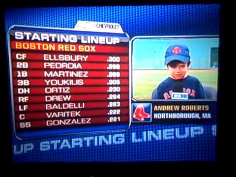 Andrew on NESN for Red Sox Line-up as a Junior Spo...