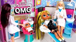 LOL Doll Family Visits The  Barbie Dentist - LOL OMG Alt Grl Custom Family screenshot 5