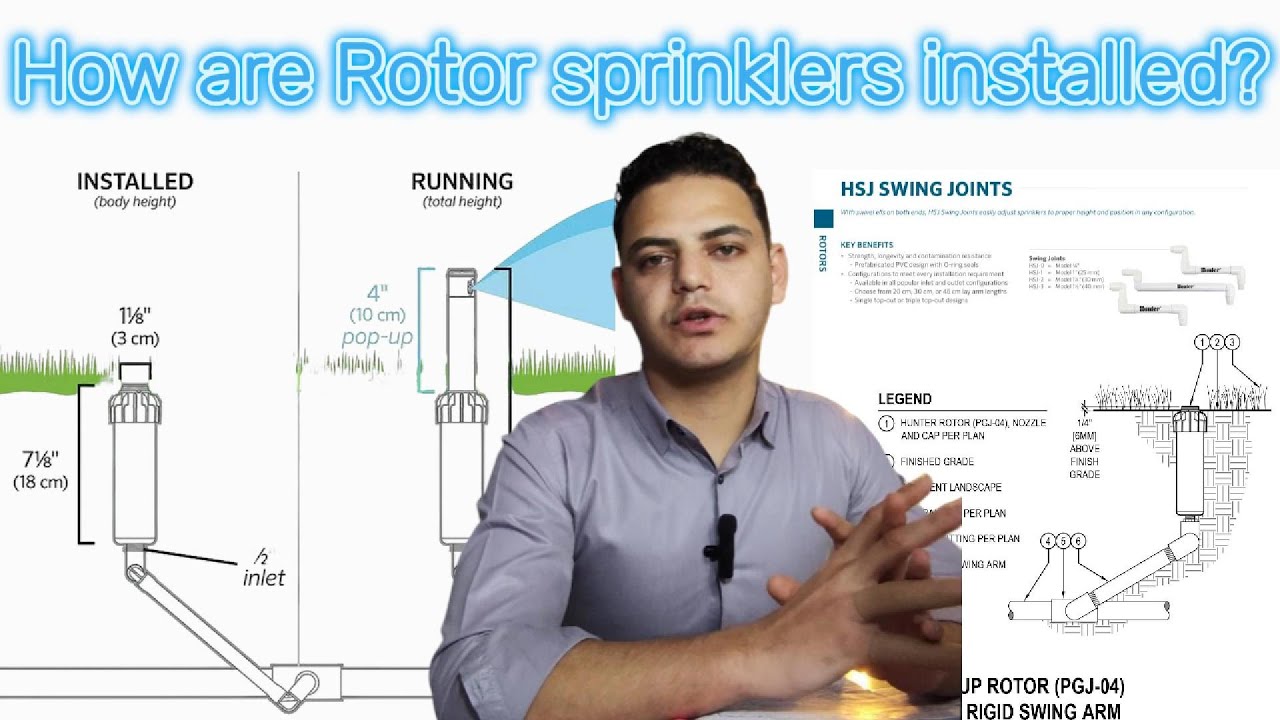 كيف يتم تثبيت الرشاشات الروتور من هانتر  ( Hunter Rotor ( PGJ -PGP - PGP ultra - I20 - I25 - I40