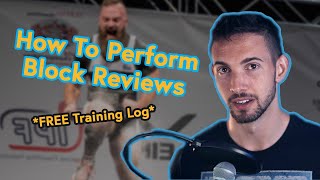FREE Online Training Log | How To Perform Block Reviews screenshot 1