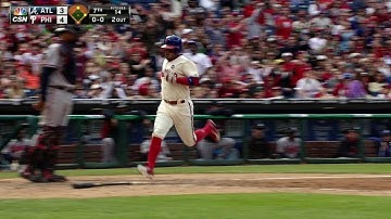 ATL@PHI: Galvis scores on an error at first base