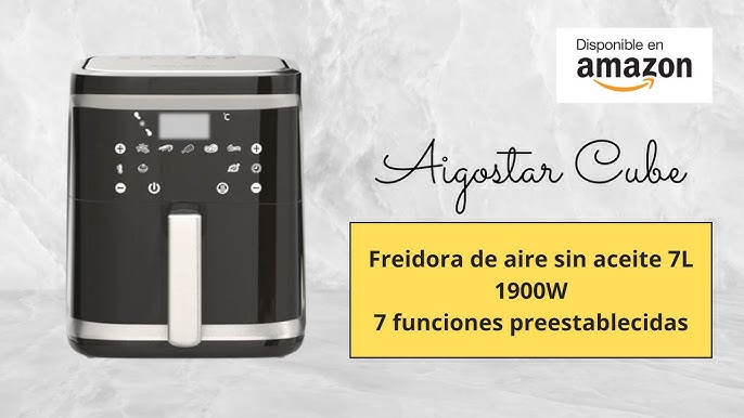 Freidora de aire vision plus dorada Aigostar Joy 1700W 8L