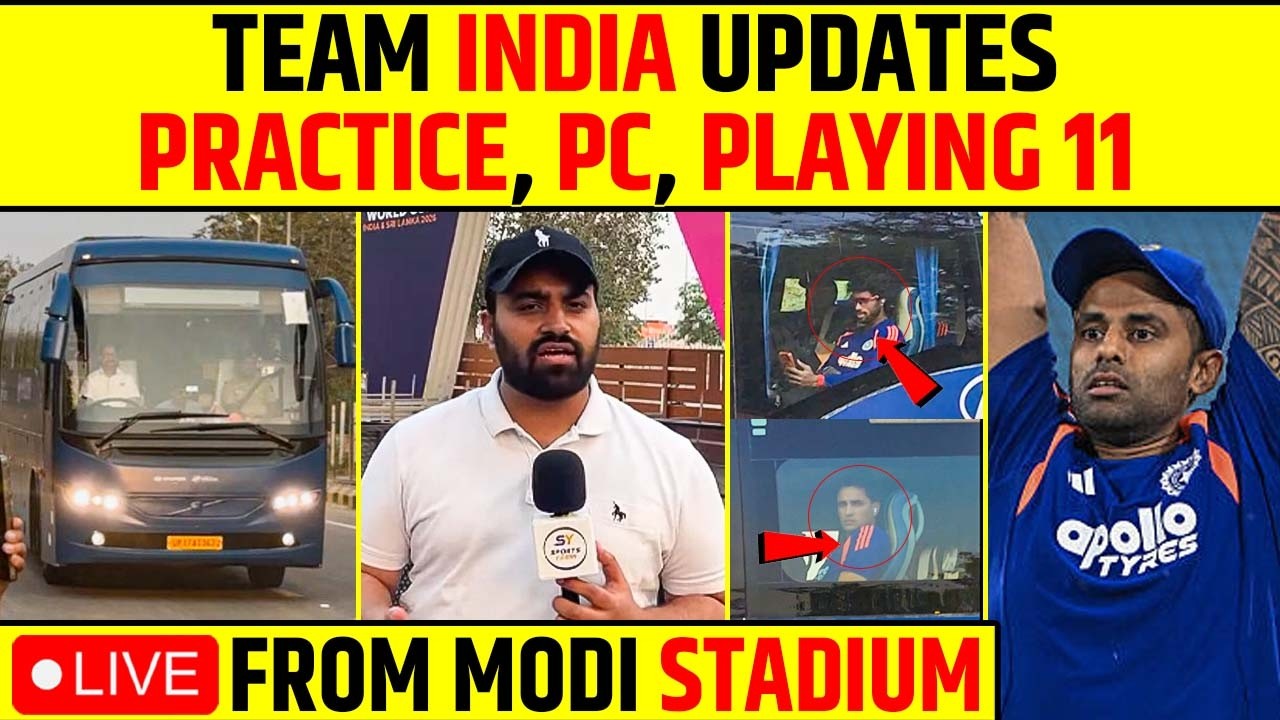 🔴 BREAKING - INDIA PRACTICE & PRESS CONFERENCE UPDATES FOR LAST GROUP GAME - LIVE FROM MODI STADIUM
