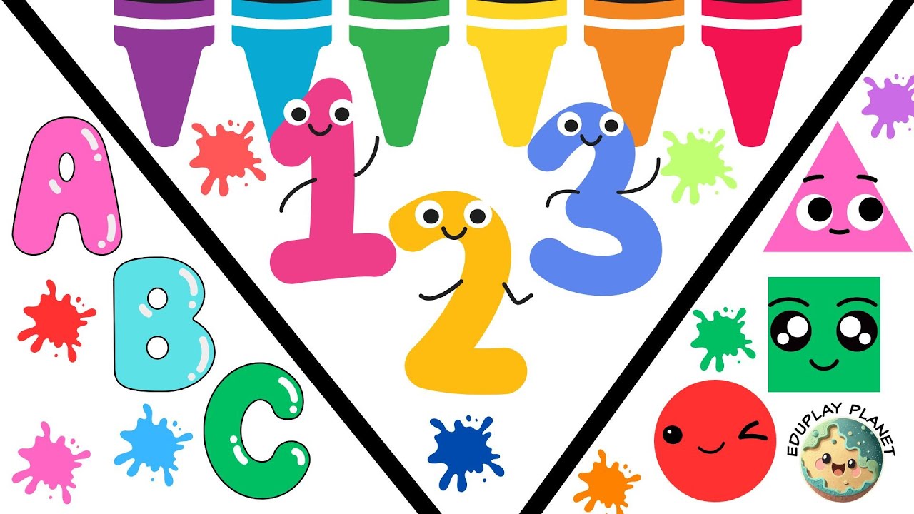 Learn Colours, Shapes, Counting, Numbers, ABC And More! 60min ...