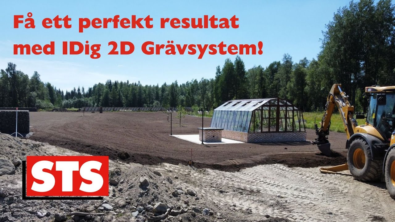 IDig 2D Grävsystem - Finplanering av trädgårdstomt - STS