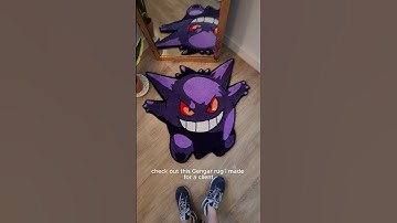 Making a Gengar rug for a client 😈 #shorts #tufting #art #artist #rugs