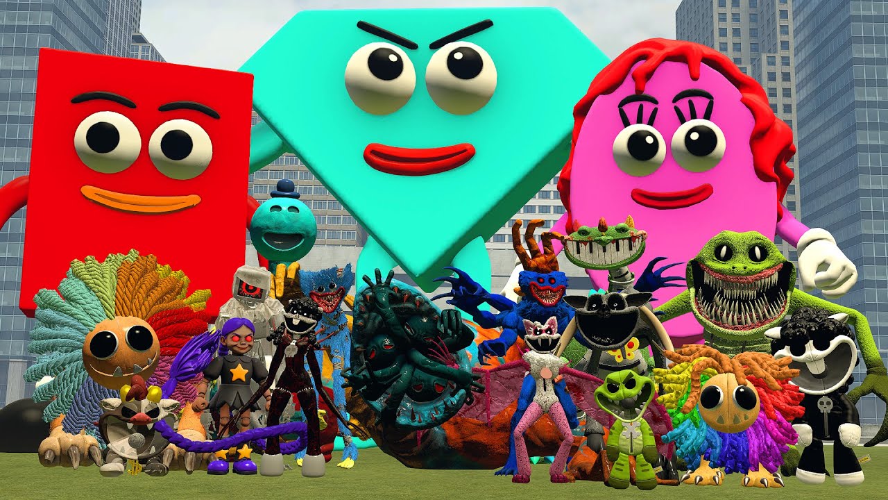 SURVIVING NEW SAVE THE SHAPES VS POPPY PLAYTIME CHAPTER 4 MONSTERS In Garry's Mod!