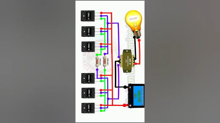 DIY 3000W powerful Inverter Circuit 12V DC to 220V AC #inverter #khairunelectronicsbd#shorts