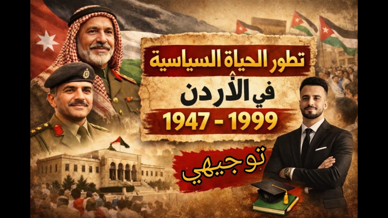 تطور الحياة السياسية في الأردن بين عامي (1947-1999) توجيهي تاريخ الأردن فصل ثاني جزء 1