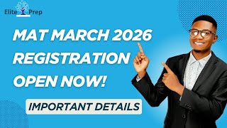 MAT March 2026 Registration Open Now | Exam Dates, Fees, Test Modes, Cities &amp; B-Schools Explained