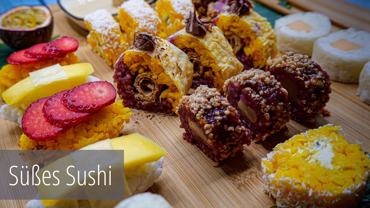 🍓 Süßes Sushi selber machen | Einfache Rezepte für Anfänger & Naschkatzen! 🍫🍌