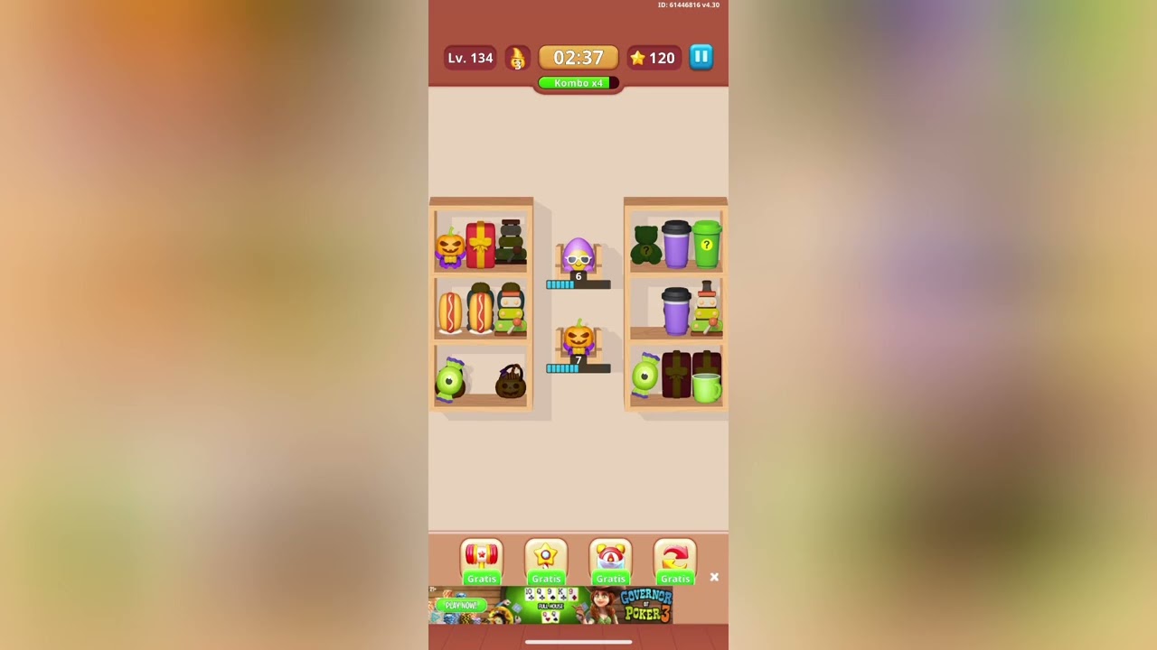 Goods Sorting Level 134 Solution Walkthrough 