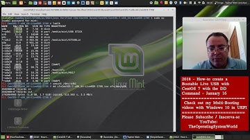 2018 - How-to create a Bootable Live USB with CentOS 7 with the DD Command - January 16