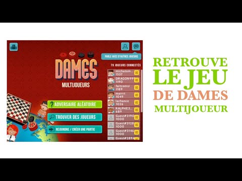 Retrouve le jeu de DAMES MULTIJOUEUR jeu gratuit sur internet jeu-gratuits