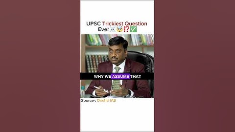 Trickiest Question Ever🤯⁉️| IAS interview