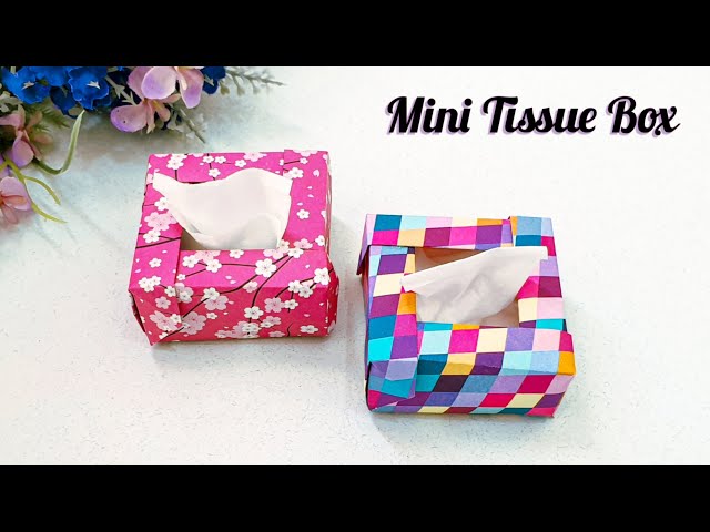 Easy Origami Tissue Box, DIY MINI PAPER TISSUE BOX