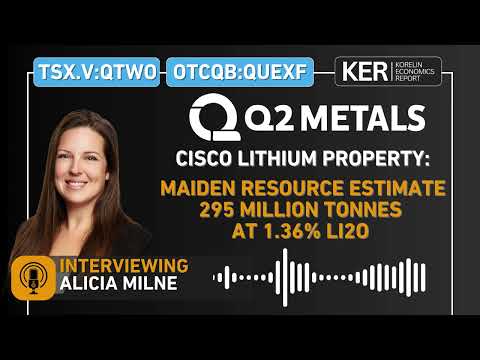 Q2 Metals - Maiden Resource Estimate At The Cisco Lithium Property: 295Mil Tonnes Grading 1.36% Li2O