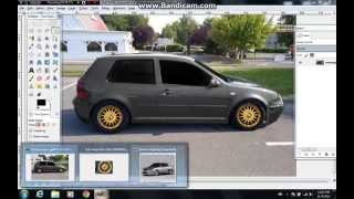 Virtual tuning car Golf 4-make in GIMP
