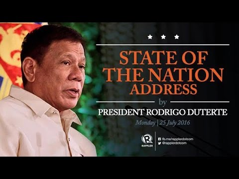 Live: President Duterte's State of the Nation Address ...