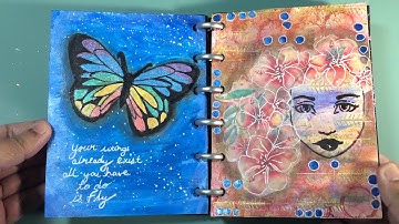 100 Day Project Album Flip Through / Scrapbooking / Art Journaling   / #100dayproject /  Mini Album