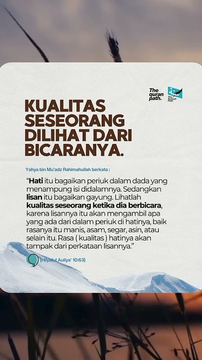 Kualitas seseorang dilihat dari bicaranya #feedshort #shorts #kualitas