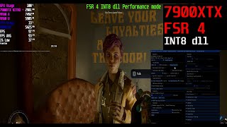 7900XTX - Outer Worlds 2 - Using the FSR 4 INT8 dll - Hows the hit using FSR 4 on this game ??