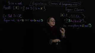 Equivalence Classes of Congruence Mod 3