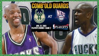 Sam Cassell & Gary Payton combine for 43 pts - Bucks at Nets - 2003 Playoffs Round 1 Game 2