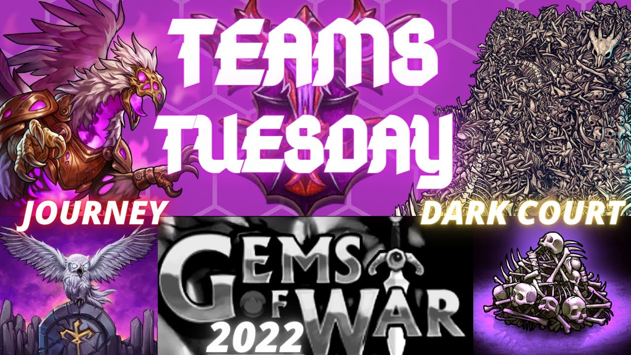 Gems of War 4 TEAMS Journey & Faction | Going for Journey Achievement teams & Strategy Dark Court