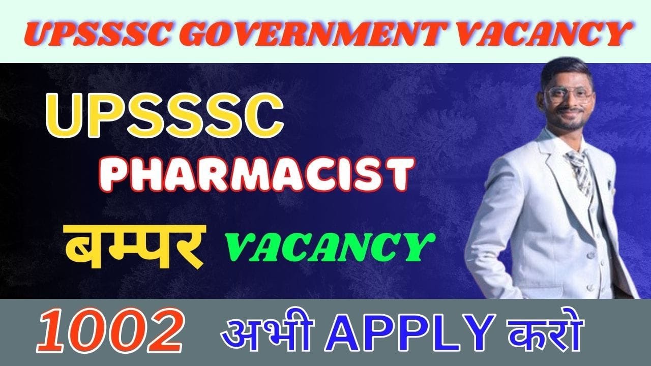 upsssc pharmacist vacancy 2024upsssc pharmaceutical ayurvedic