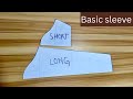 How to Draft a Basic short and long Sleeve Pattern for Beginners (Step-by-Step Tutorial)