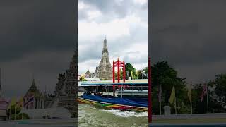 Beautiful Wat Arun Temple view from the river