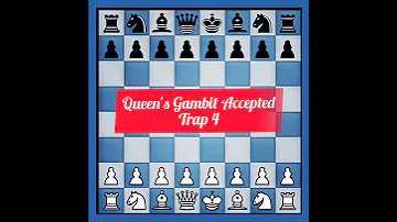 #45. Queen's Gambit Accepted Trap 4 | Queen Trap |CHESS TRAPS | #youtubeshorts